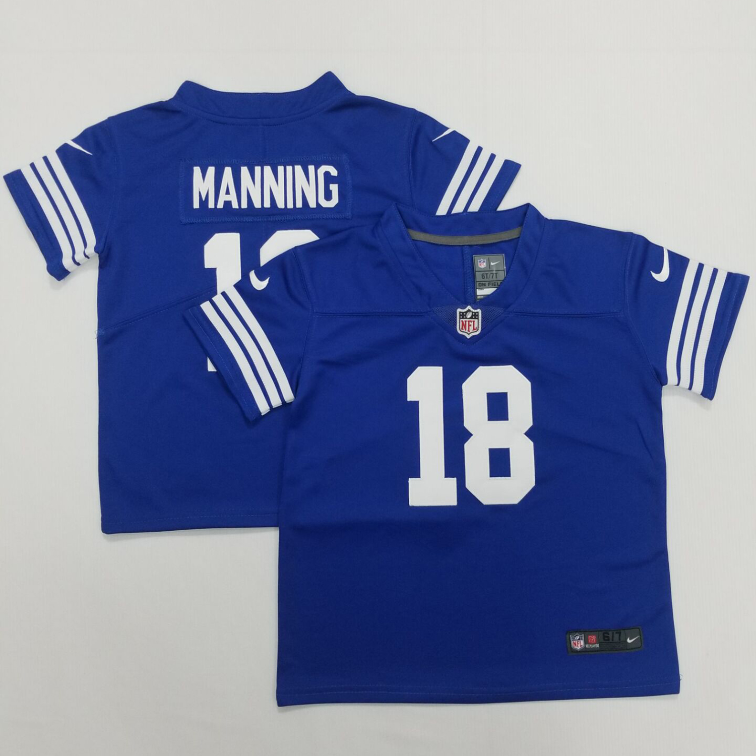 Toddler Nike Colts #18 Peyton Manning Royal Blue Team Color Stitched NFL Vapor Untouchable Limited Jersey